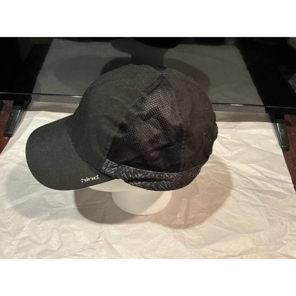 Hind Mens Running‎ Hat Black Mesh Performance Reflective Strap One Size Cap